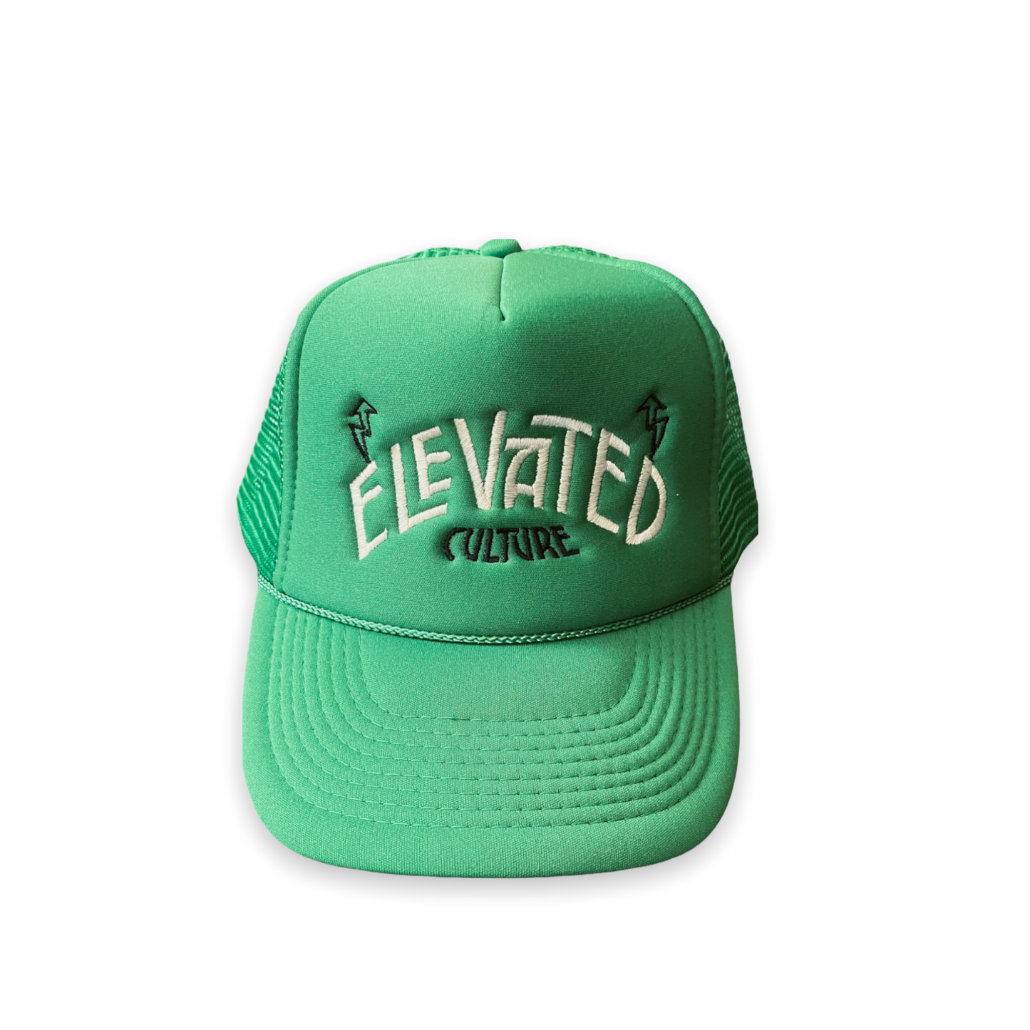 Kelly Green/Bone Elevated Trucker